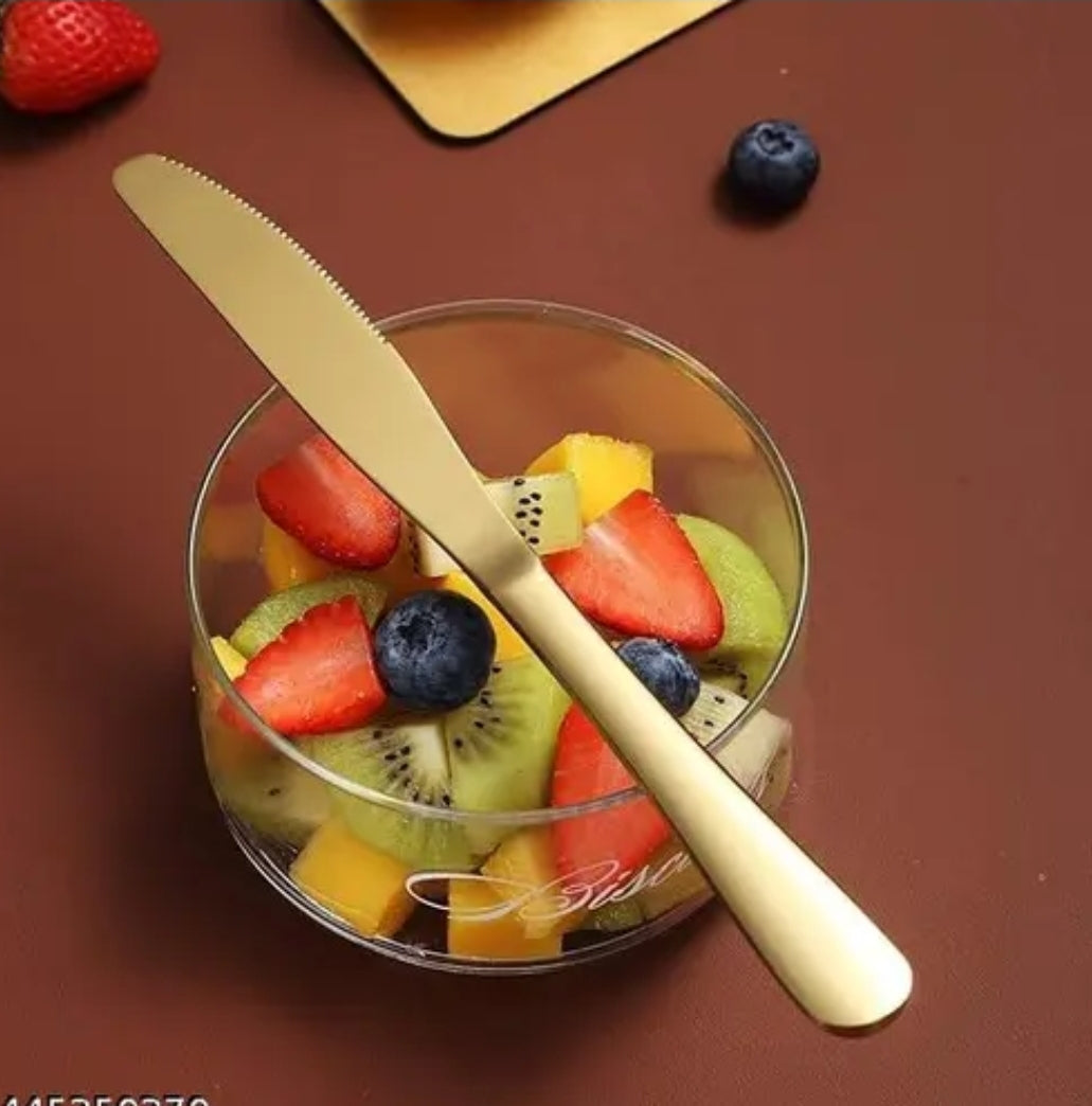 LUXURY STAINLESS STEEL BUTTER KNIFE SET OF 2 PICS