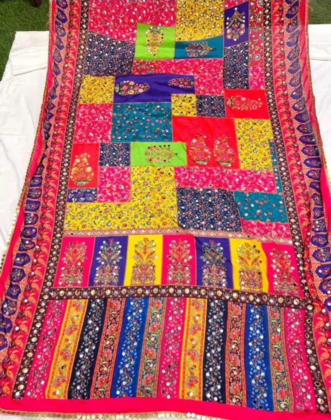 WOMEN HEAVY MIRROR WORK PAKISTANI DUPATTA