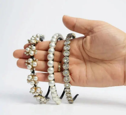 GIRLS FANCY HAIR BAND BEAUTIFUL PEALS HAIR BAND