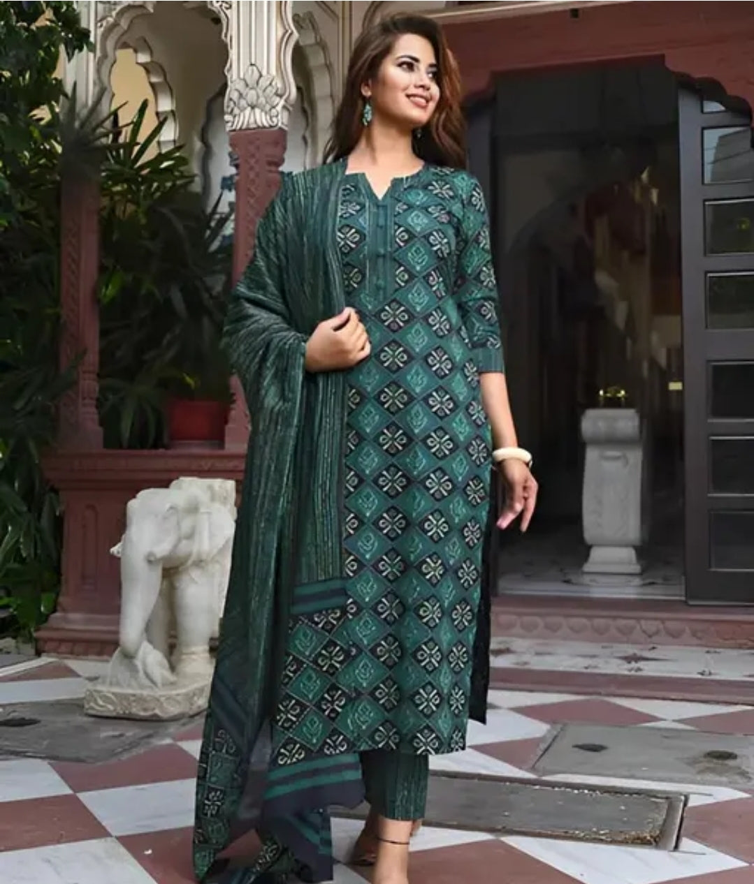 PURE COTTON KURTA SET 3 PICS SET PRINTED SUIT SET
