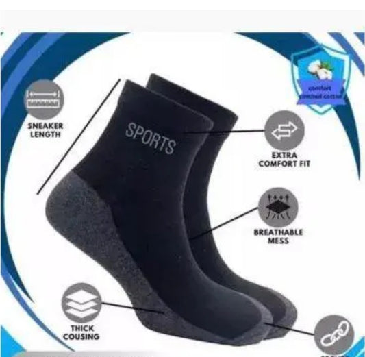 UNISEX DAILY WAER AND STYLISH HALF LENGTH SOCKS PACK OF 2