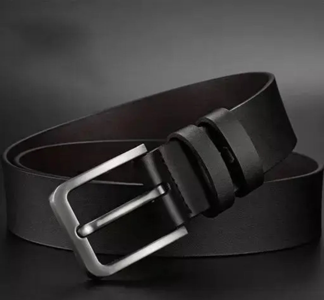 MEN'S LEATHER BIG SIZE OG BAKAL BLACK BELT WITH WALET SET