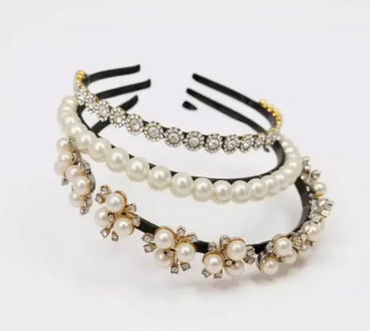 GIRLS FANCY HAIR BAND BEAUTIFUL PEALS HAIR BAND