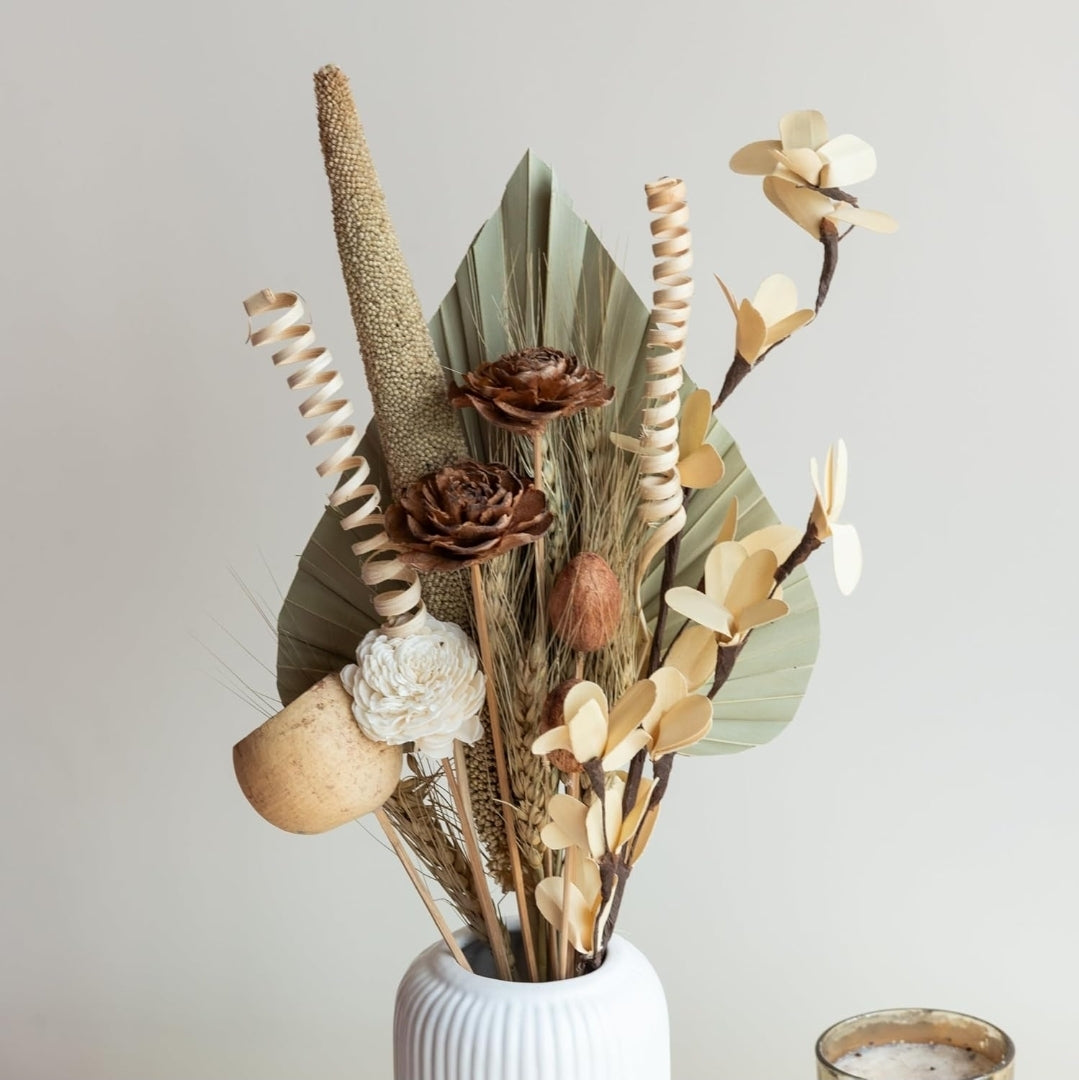 HOME DECORATIVE ARTIFICIAL FLOWERS DRY BRUNCH