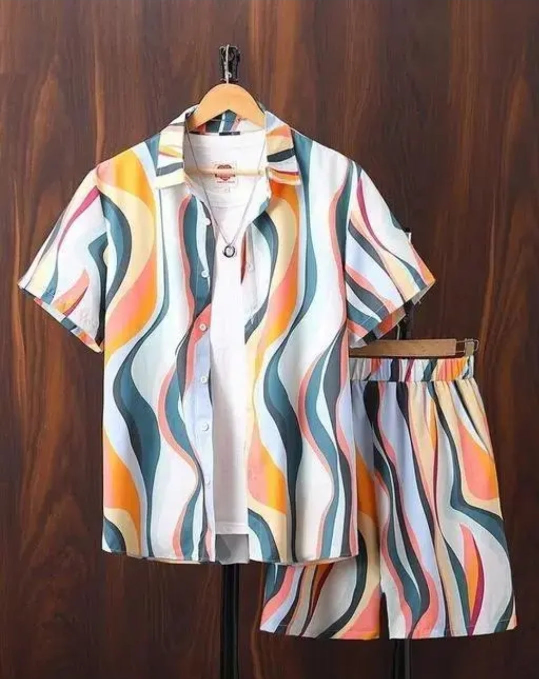 MENS PERIMUM COAT SET AND PRINTED FANCY SHIRTS WITH SHORTS