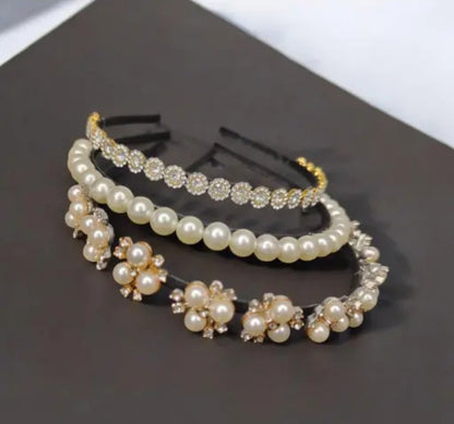 GIRLS FANCY HAIR BAND BEAUTIFUL PEALS HAIR BAND
