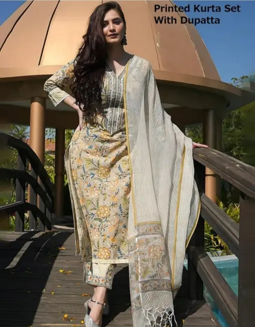 FANCY COTTON PRINTED 3 PICS WITH DUPATTA PRINTED WOMEN SUITS