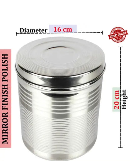 STEEL BIG SIZE CONTAINER KITCHEN USED ITEMS CONTAINER