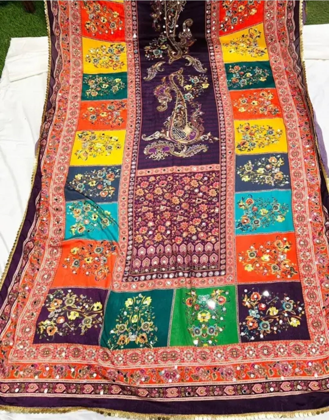 WOMEN HEAVY MIRROR WORK PAKISTANI DUPATTA