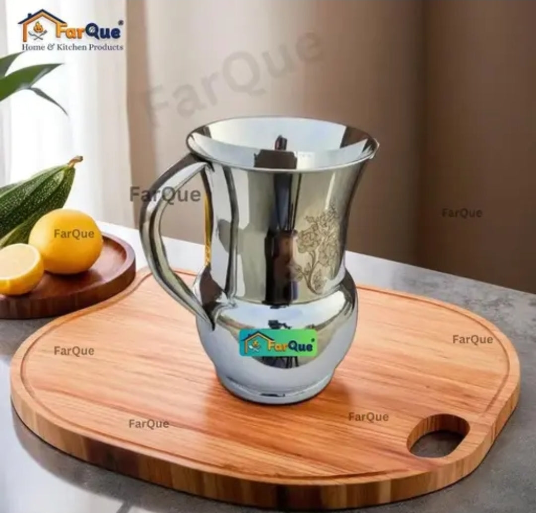 LAZER PRINTED STAINLESS STEEL JUG , MIRROR FINISHING