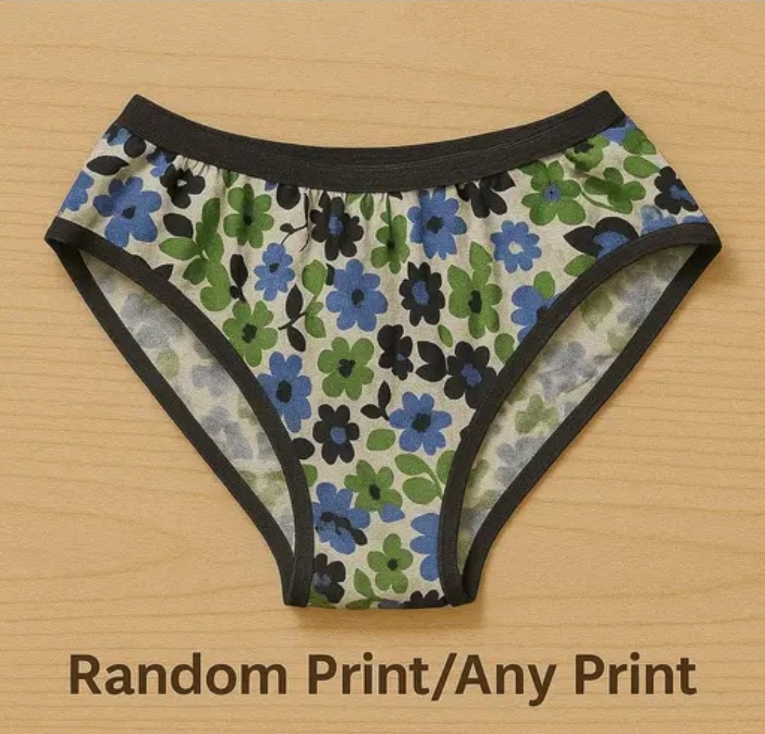 WOMEN/ GIRLS PRINTED MULTIPLE COLOURS PREMIUM PANTIES PACK OF 1