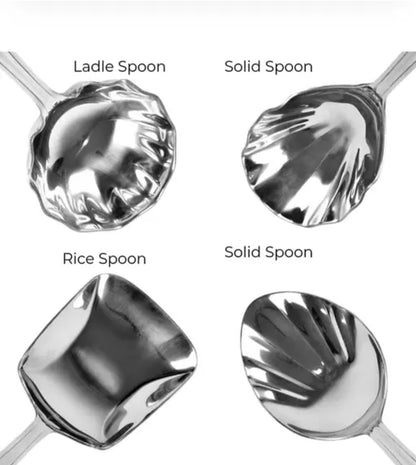 SERVING STYLISH SPOONS                   PREMIUM QUALITY              STEEL SPOONS