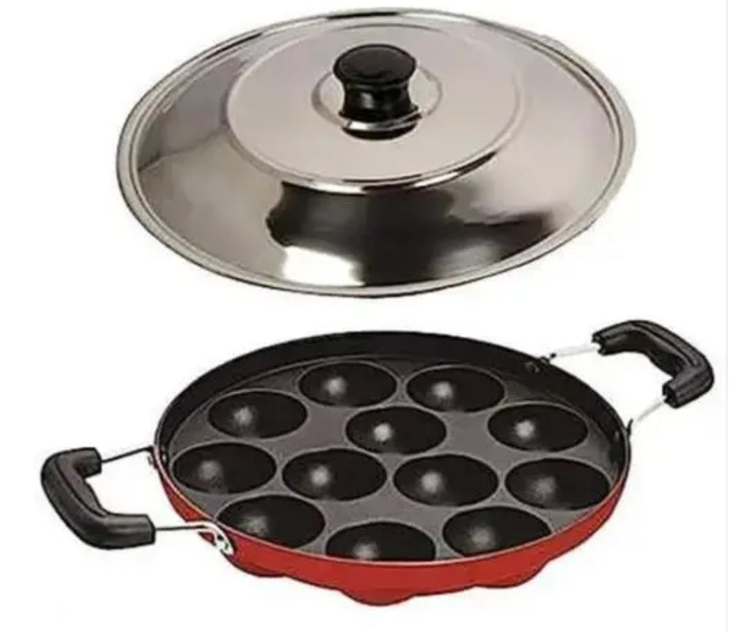 NON- STICK APPAM MAKER FOR 12 CAVITY PADDU PAN FOR KITCHEN
