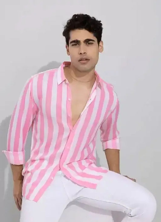 TRENDY MODER MEN SHIRTS CHEAK PRINTED REGULAR WEAR SHIRT