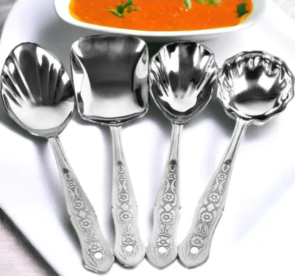 SERVING STYLISH SPOONS                   PREMIUM QUALITY              STEEL SPOONS