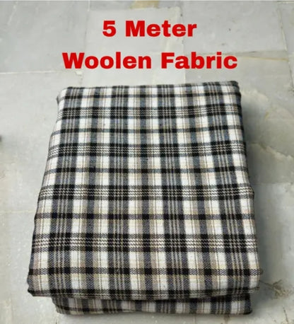 WOLLEN  FABRIC 5 MTR PRINTED PURE WOOLEN  FABRIC