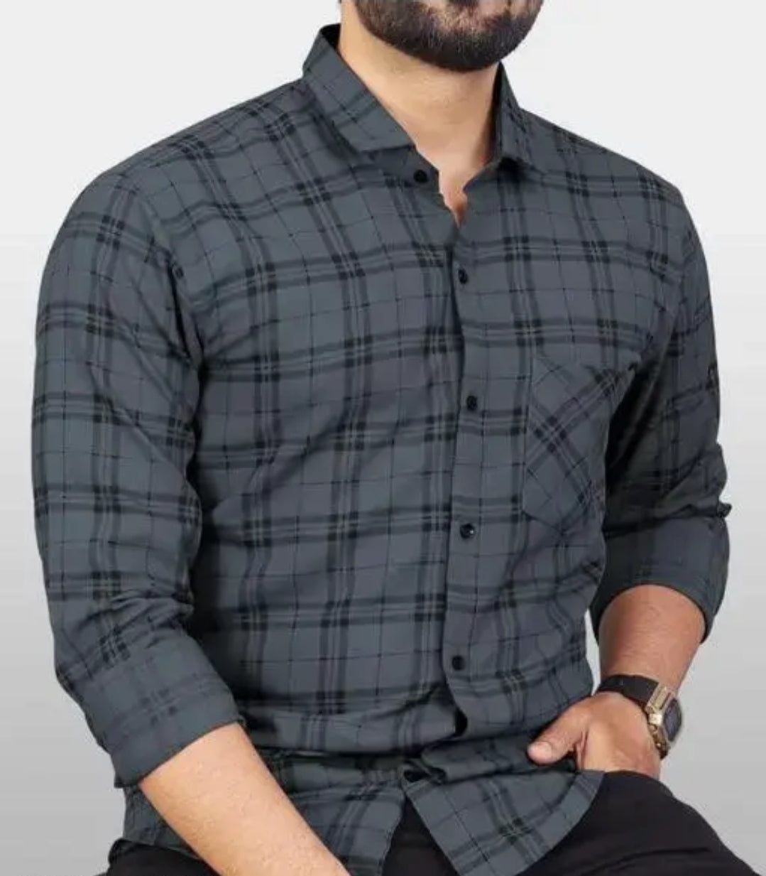 MODER MEN SHIRTS CHEAK PRINTED REGULAR WEAR SHIRT