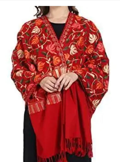 WOMEN KASHMIRI PRINTED HEAVY EMBROIDERY SHAWLS