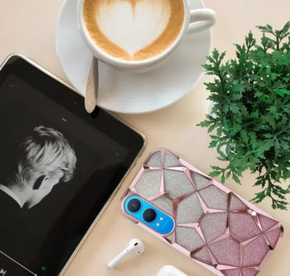 BEAUTIFUL PINK GILTERY PHONE PLASTIC BACK COVER