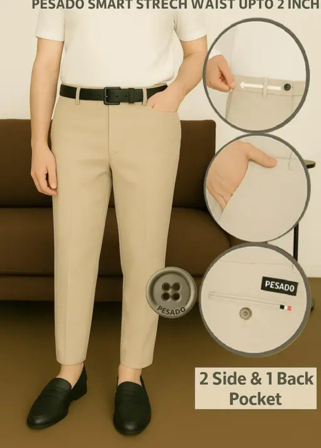 MENS SMART FLEXI FORMAL TROUSER PANT FOR MENS