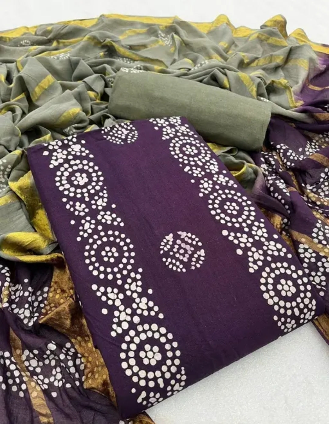 WOMEN PURE COTTON BATIK PRINTED SUITS