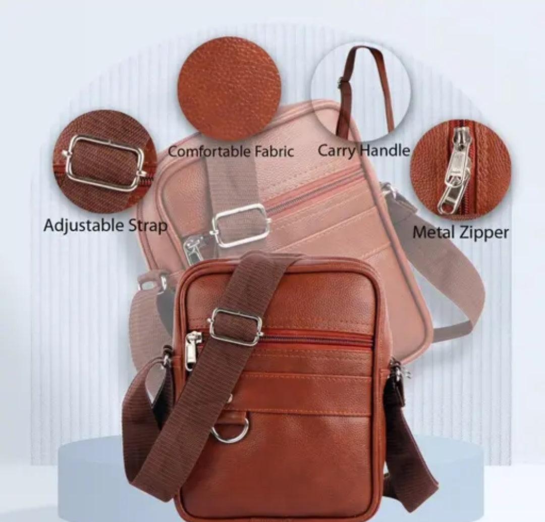 MEN SIDE BAG LEATHER PRINT BEAUTIFUL SIDE BAG