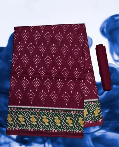 WOMEN/ GIRLS LATEST DESIGNERS PRINTED COTTON SAREE WITH BLOUSE
