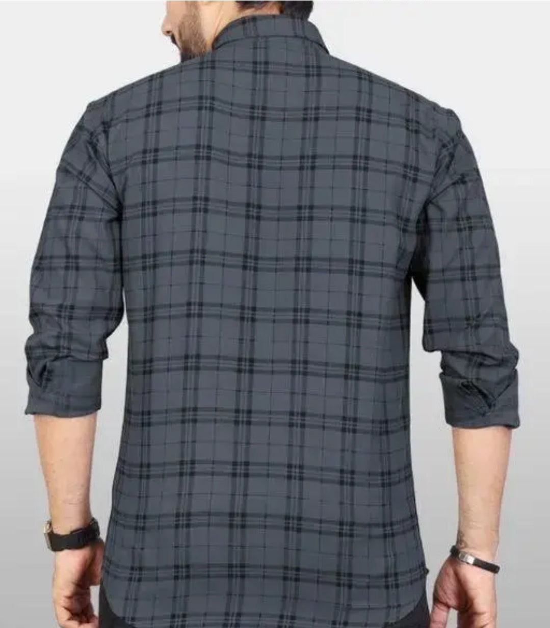 MODER MEN SHIRTS CHEAK PRINTED REGULAR WEAR SHIRT