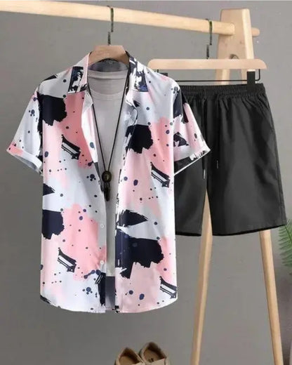 MENS PERIMUM COAT SET AND PRINTED FANCY SHIRTS WITH SHORTS