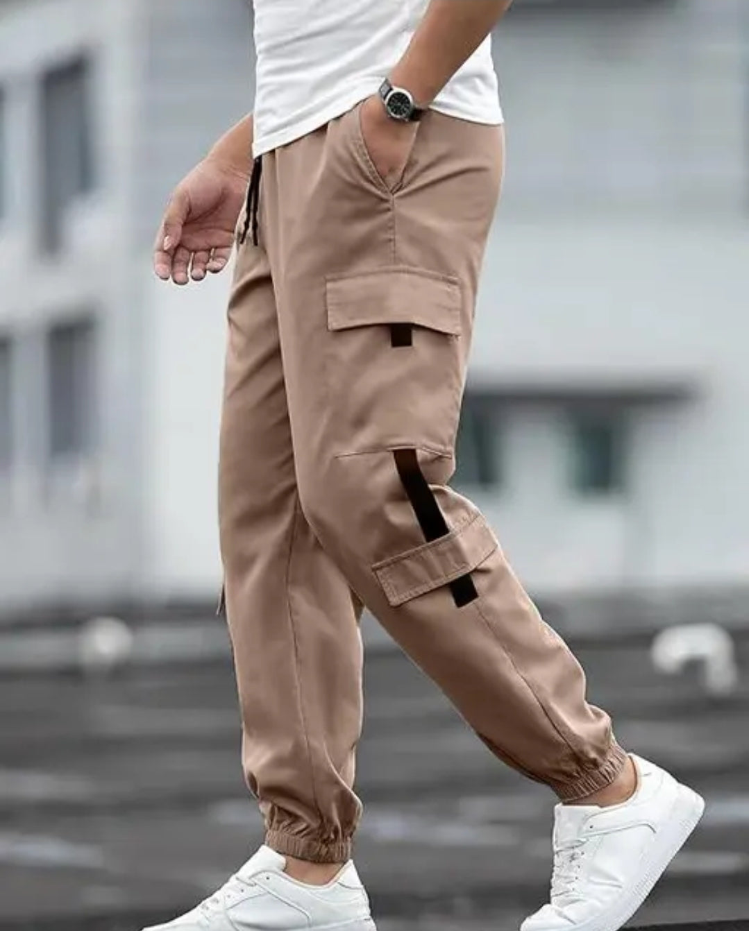 MEN'S COTTON STRIPED LOWER/ TRACK PANTS