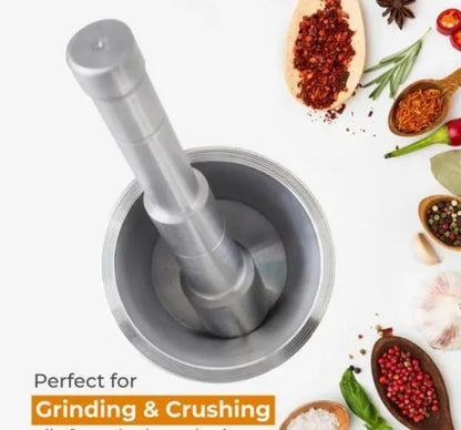 PURE STEEL TRENDY MORTANR AND PESTAL SET
