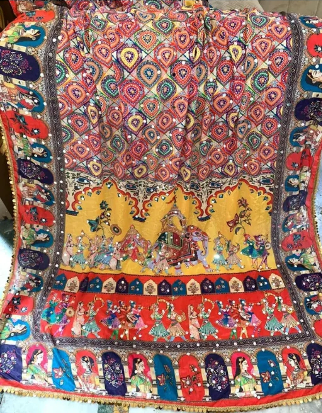 WOMEN HEAVY MIRROR WORK PAKISTANI DUPATTA