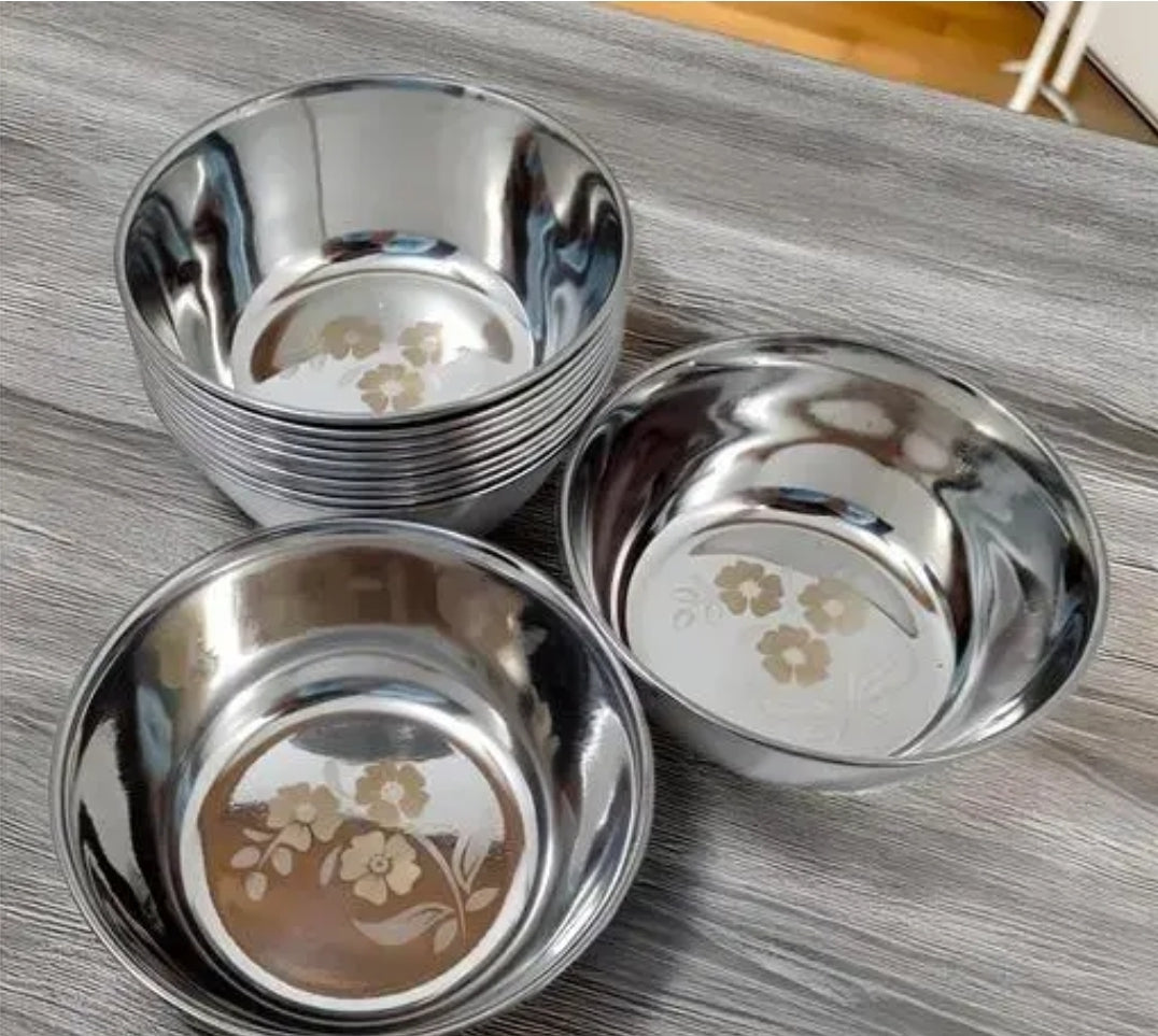 KITCHEN ITEMS GLASS AND BOWL SET STEEL GOR DAILY USED ITEM PACK OF 1
