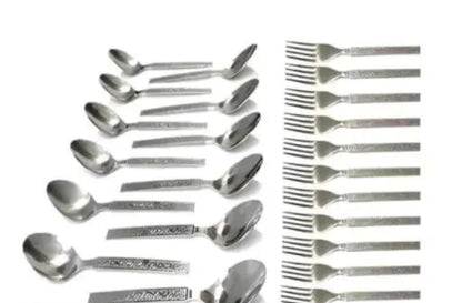 DINNER/ LUNCH 12 FORKS AND 12 SPOONS SET 24 STAINLESS STEEL