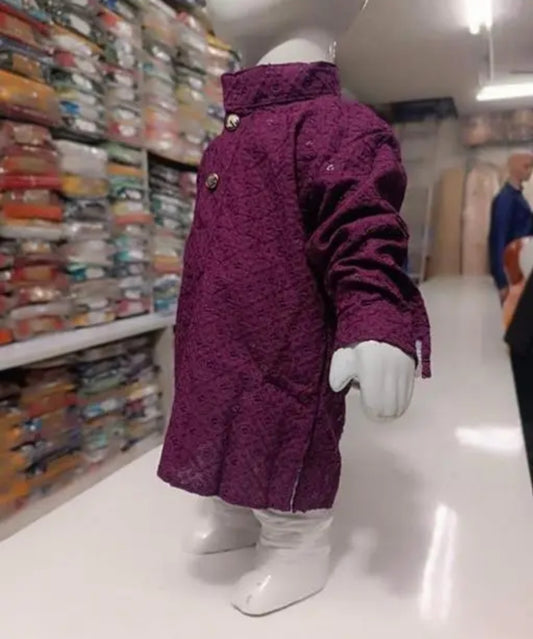 KIDS BEAUTIFUL MIRROR WORK KAURTA SET WITH PAJMA