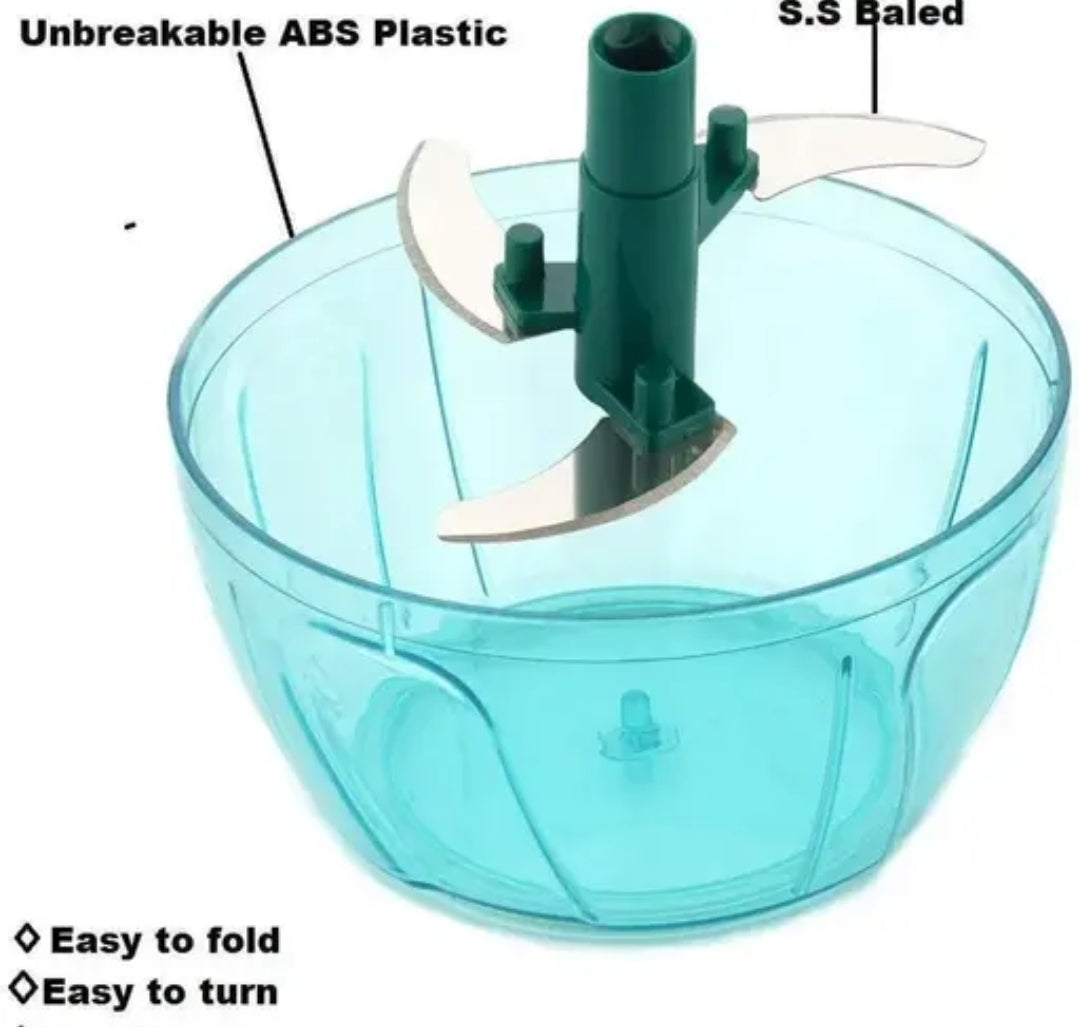 PLASTIC CHOPPER WITH BLENDS EFFORTLESSLY CHOPPING BIG SIZE PICES FOR KITCHEN