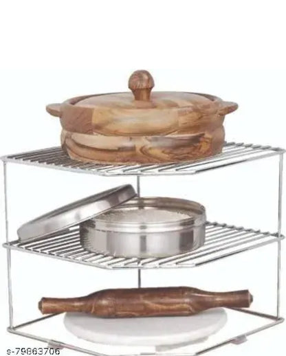 KITCHEN ITEM  MULTIPURPOSE STAINLESS PURE STEEL CORNER