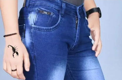 MEN'S COTTON BLEND BLUE JEANS