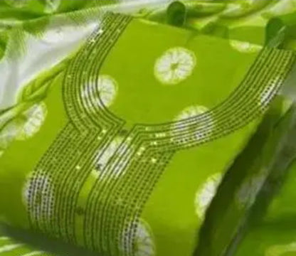 WOMEN/ GIRLS PURE COTTON PRINTED UNSTITCHED SUIT WITH LACE