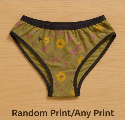 WOMEN/ GIRLS PRINTED MULTIPLE COLOURS PREMIUM PANTIES PACK OF 1