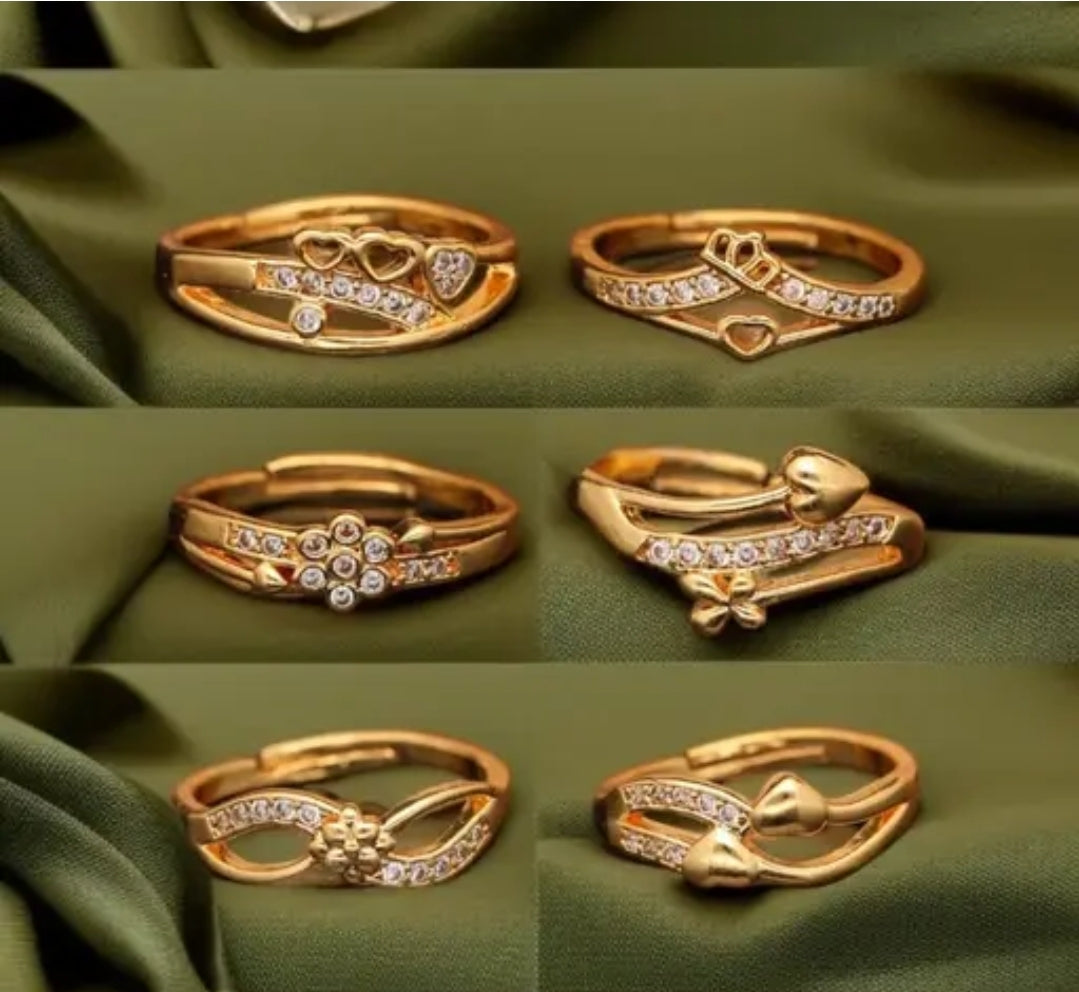 WOMEN/ GIRLS RING BEAUTIFUL GOLDEN STONE RING