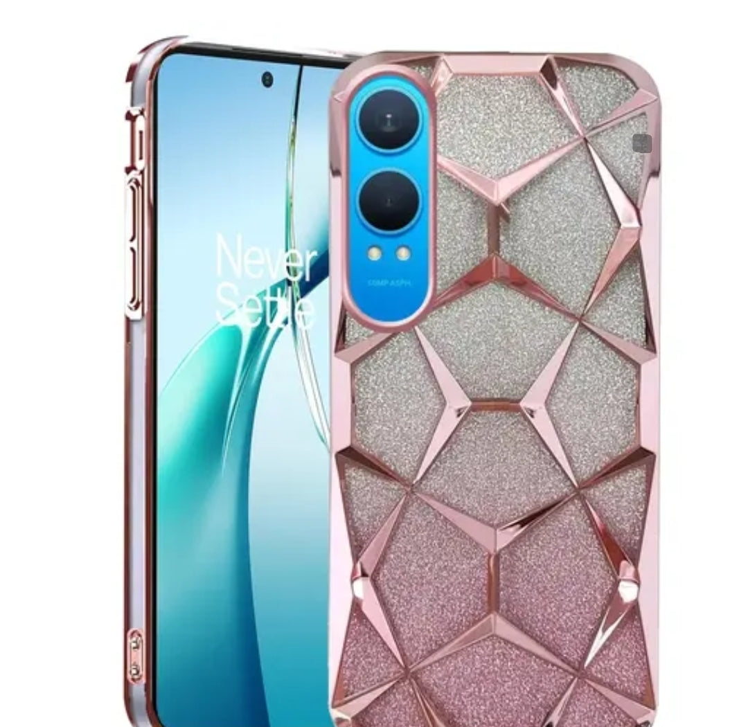 BEAUTIFUL PINK GILTERY PHONE PLASTIC BACK COVER