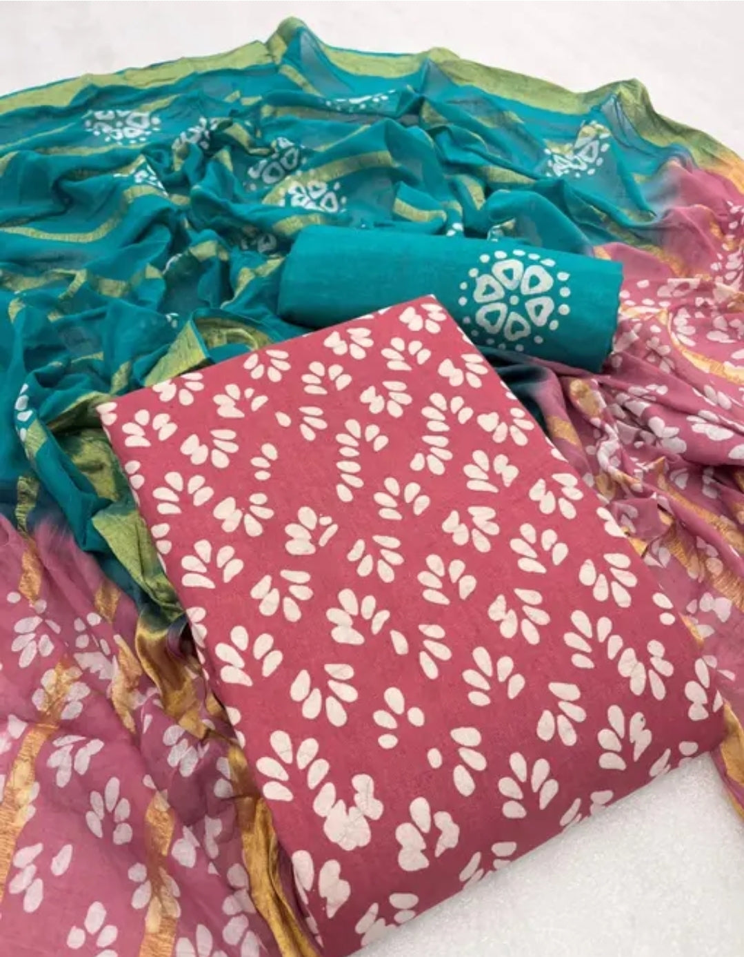 WOMEN PURE COTTON BATIK PRINTED SUITS