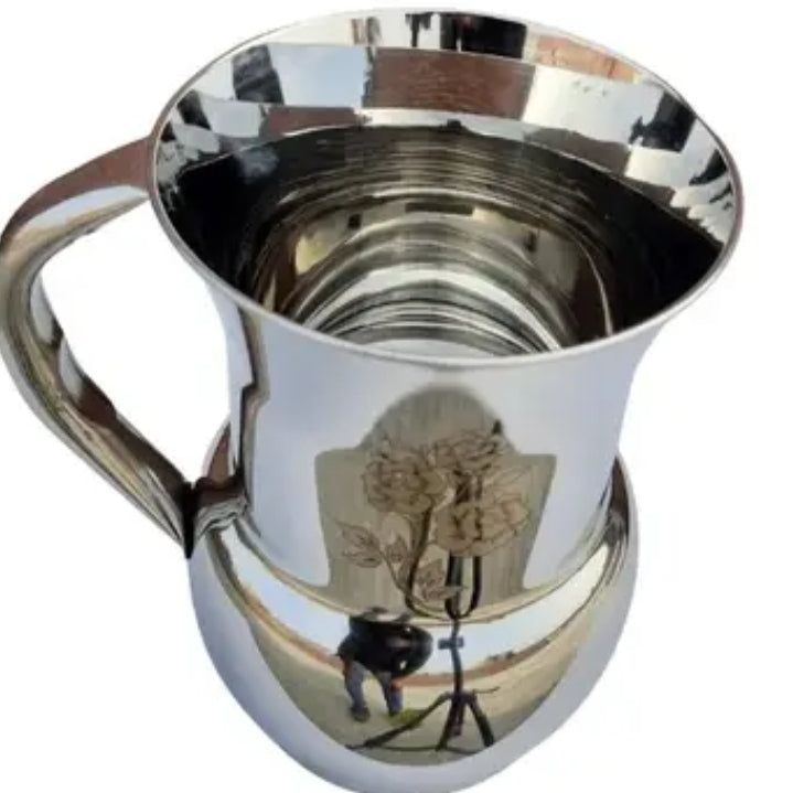 LAZER PRINTED STAINLESS STEEL JUG , MIRROR FINISHING