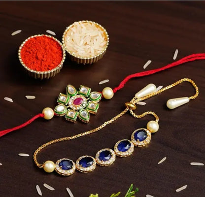 TRENDY RAKHI BHAI- BHABHI FOR FESTIVAL BEAUTIFUL HAND RAKHI BAND
