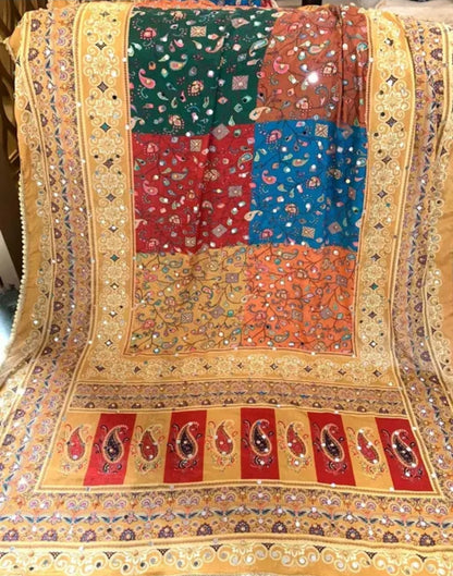 WOMEN HEAVY MIRROR WORK PAKISTANI DUPATTA