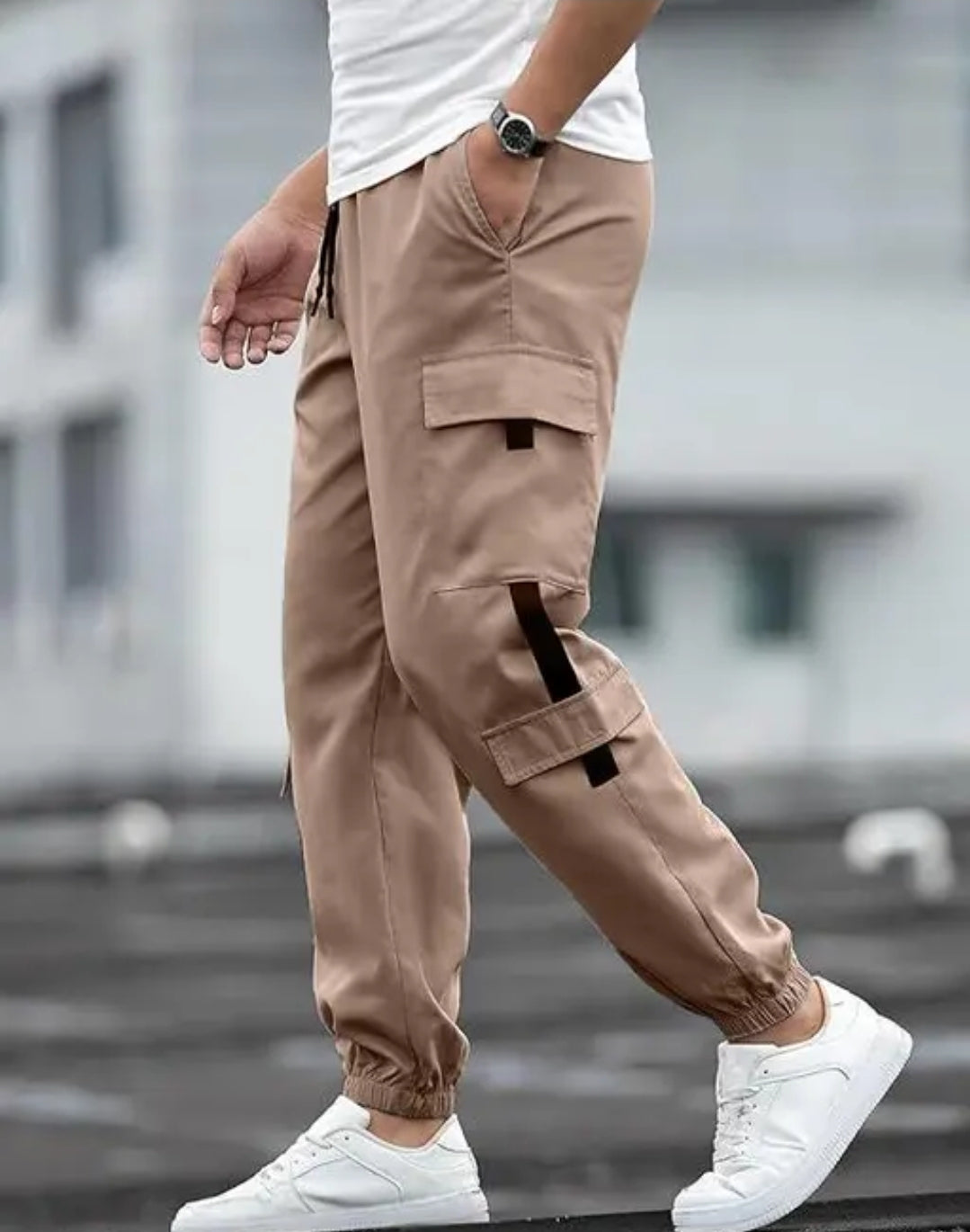MEN'S COTTON STRIPED LOWER/ TRACK PANTS