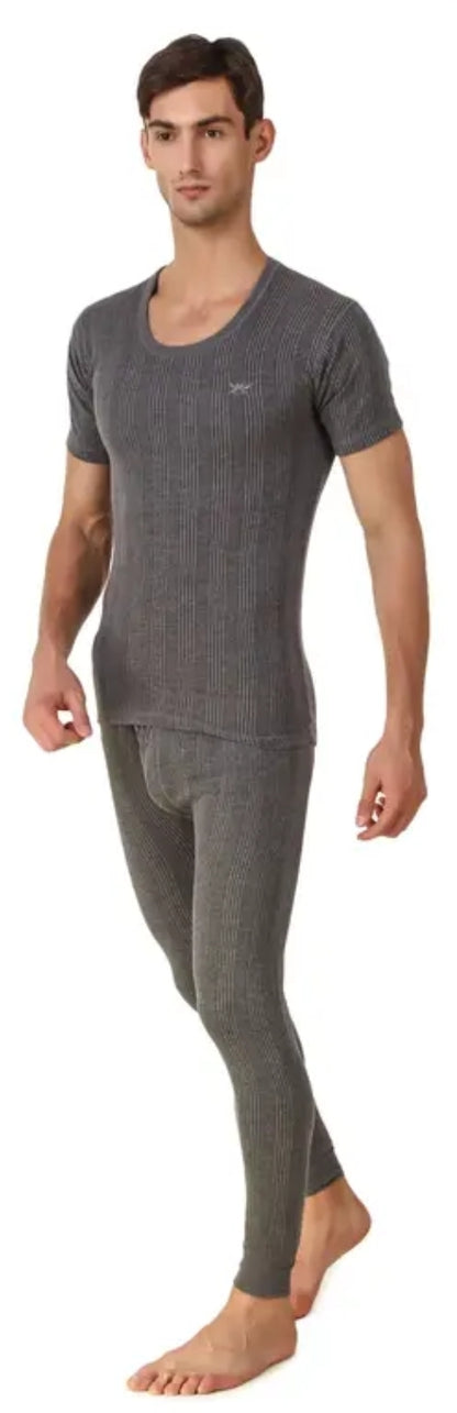 MENS WINTER WARMER ROUND NECK HALF SLEEVE CHARCOAL GREY