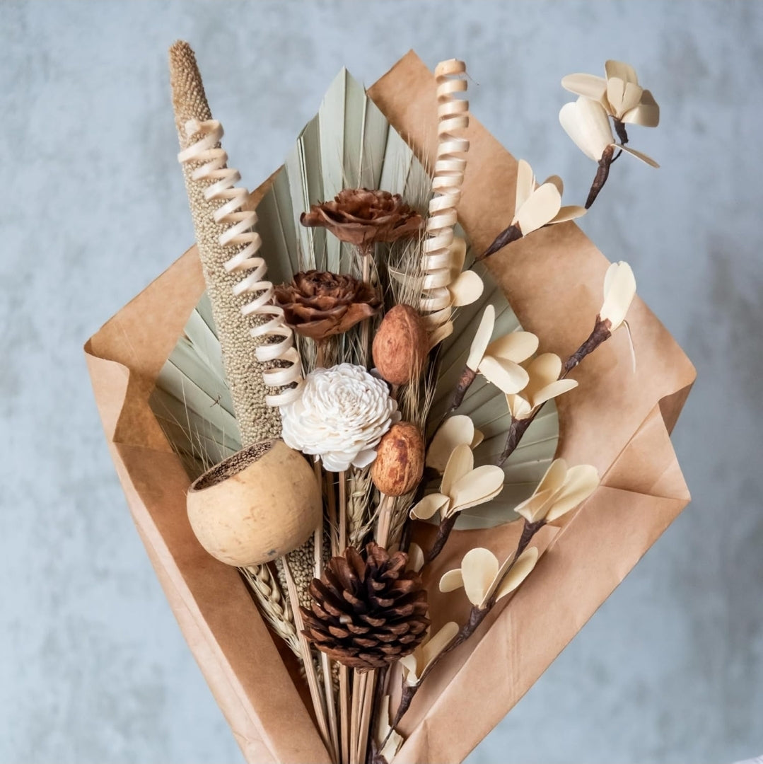 HOME DECORATIVE ARTIFICIAL FLOWERS DRY BRUNCH