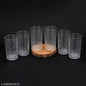 PLASTIC DIAMAND DESGINE 6 PICS UNBREAKABLE STYLISH TRANSPARENT GLASS